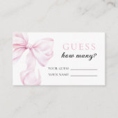 Guess naam veel raden Kaarten boog Baby shower (Voorkant)