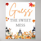GUESS SWEET MESS Little Pumpkin Baby shower SPEL Poster (Voorkant)