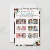 Guess the Age Bridal Shower Boho Wild Floral game Kaart (Voorkant)