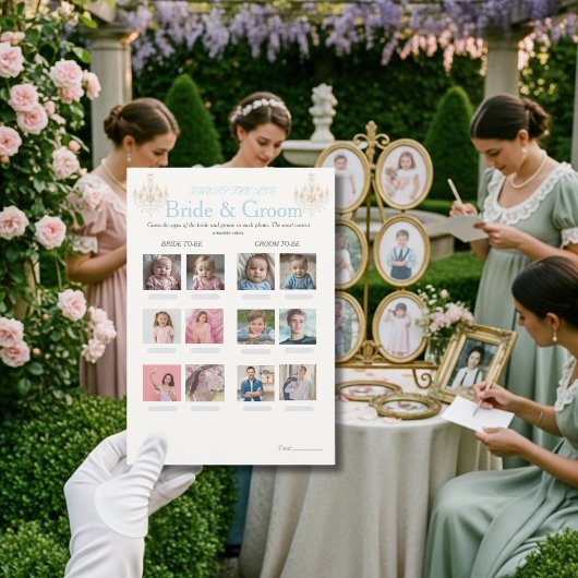 Guess the Age Bridal Shower Fancy game card Kaart