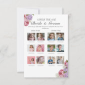 Guess the Age Bridal Shower Floral game Kaart (Voorkant)