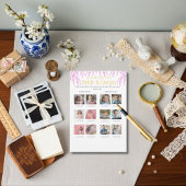 Guess the Age Bridal Shower Pink game Kaart