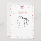  Guess the bride dress bridal shower game Card Kaart (Voorkant)
