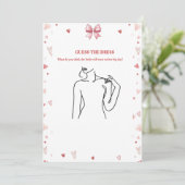  Guess the bride dress bridal shower game Card Kaart (Staand voorkant)