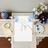 Guess the Dress Bridal Shower Blue game Kaart