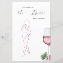 Guess The Dress Vino voor Vows Bridal Game