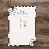 Guess the Dress Vrijgezellenfeest Rustiek Boho spe Kaart