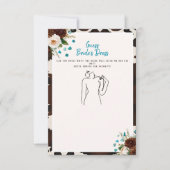 Guess the Dress Vrijgezellenfeest Rustiek Boho spe Kaart (Voorkant)