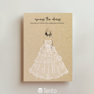 Guess The Dress - Vrijgezellenfeest spel Kaart
