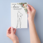 Guess the Dress Winter Bridal Shower Game Card Flyer (Hand)