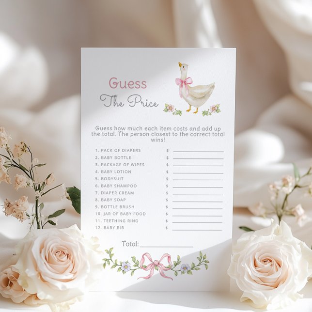 Guess the Price Goose Books baby shower game (Creator heeft geüpload)