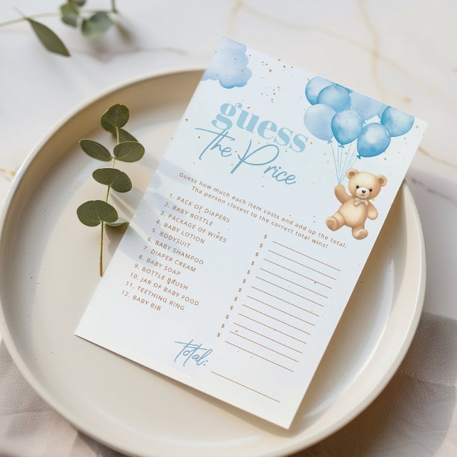 Guess the price Teddy bear baby shower game (Creator heeft geüpload)