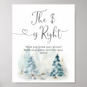 Guess the Price Winter Baby shower Poster (Voorkant)