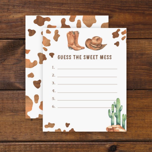 GUESS THE SWEET MESS - Cowboy Baby shower (Creator heeft geüpload)