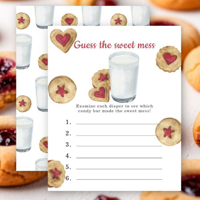 Guess the sweet mess Milk & Cookie jam Baby shower (Creator heeft geüpload)