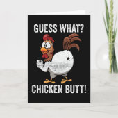 Guess What Chicken Butt Farm Animal Funny Farming Kaart (Voorkant)