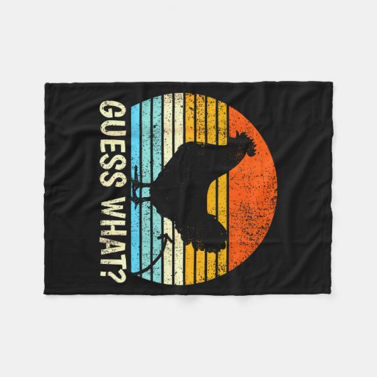 Guess What_ Chicken Butt! Farm Joke Funny Chickens Fleece Deken (Voorkant (Horizontaal))