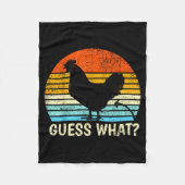 Guess What_ Chicken Butt! Farm Joke Funny Chickens Fleece Deken (Voorkant)
