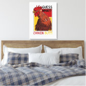 Guess What Chicken Butt Funny Dad Siblings Friends Canvas Afdruk (Insitu (Slaapkamer))