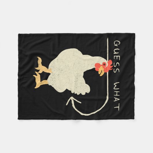 Guess What Chicken Butt Funny Happy  Fleece Deken (Voorkant (Horizontaal))