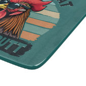 Guess What Chicken Butt Funny Retro Rooster Snijplank (Hoek)