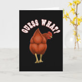 Guess what? Chicken butt! kid saying Kaart (Gele Bloem)
