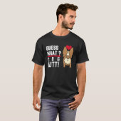 Guess What Dog Butt Black Fun and Humour T-shirt (Voorkant volledig)