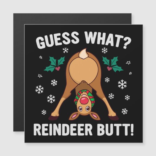 Guess What Reindeer Butt Christmas Joke (Voorkant / Achterkant)