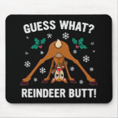 Guess What Reindeer Butt Christmas Joke Muismat (Voorkant)