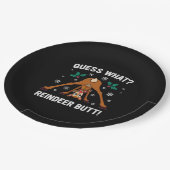 Guess What Reindeer Butt Christmas Joke Papieren Bordje (Gekanteld)