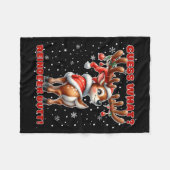 Guess What Reindeer Butt Funny Christmas Humor Red Fleece Deken (Voorkant (Horizontaal))
