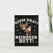 Guess What Reindeer Butt Funny Christmas  Kaart (Voorkant)