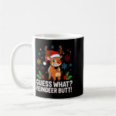 Guess What Reindeer Butt Funny Christmas Men Reind Koffiemok (Links)