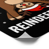 Guess What Reindeer Butt Mens And Boys Funny Ugly Poster (Hoek)