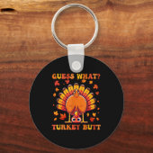 Guess What Turkey Butt Funny Thanksgiving Boys Tod Sleutelhanger (Voorkant)