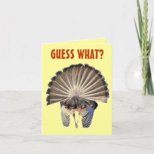 Guess What? Turkey Butt.  Note Card Feestdagen Kaart