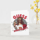 Guess Who Back Jesus Funny Easter Religious Mannen Kaart (Gele Bloem)