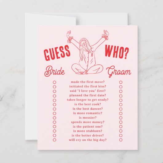 Guess Who Bridal Shower Game Girls Gone Mild (Voorkant)