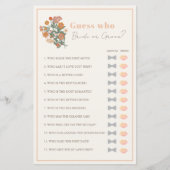 Guess Who Bride or Groom Floral Bridal Shower Game (Voorkant)