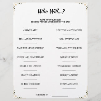 Guess Who Game – Funny & Cute Printable Party Acti Briefhoofd