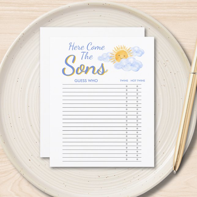 Guess Who Twins Boys Baby Shower Game (Creator heeft geüpload)