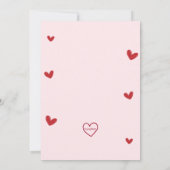 Guess Whoo is Due Red Hearts, Pink Owl Baby Shower Kaart (Achterkant)