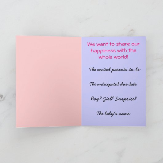 Guess Who's Expecting! Aankondiging (Binnen)