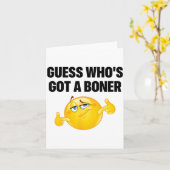Guess Who's Got A Cheeky Joke Sarcastic Adult  Kaart (Gele Bloem)