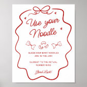 Guessing Game, That's Amore Red Doodle, Small Sign Poster (Voorkant)