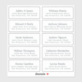 Guest Adresetiketten Bestel op 6" of 8"! Sticker (Vel)