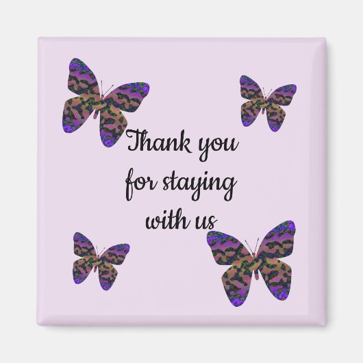 Guest Appreciation Colorful Butterflies Bedankt Magneet (Voorkant)