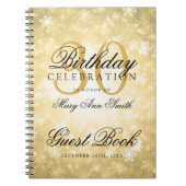 Guest book 30th Birthday Gold Winter Wonderland Notitieboek (Voorkant)