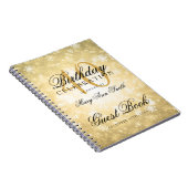Guest Book 40th Birthday Gold Winter Wonderland Notitieboek (Rechterzijde)