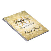 Guest book 50th Birthday Gold Winter Wonderland Notitieboek (Rechterzijde)